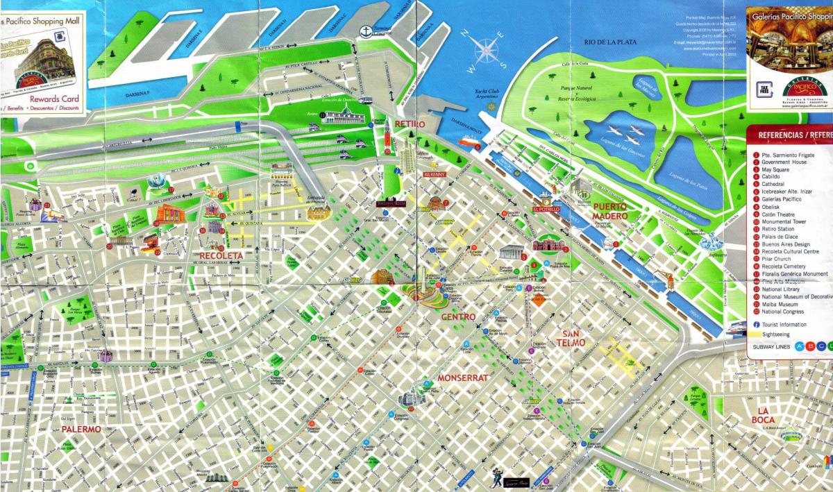 Buenos Aires Sehenswürdigkeiten Karte